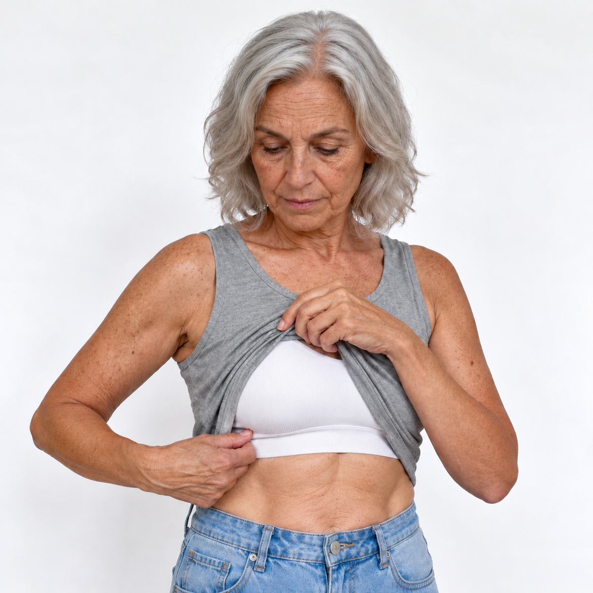 Maggie's Ribbed Cotton Built-in Bra Tank