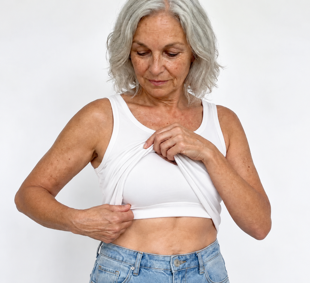 Maggie's Ribbed Cotton Built-in Bra Tank