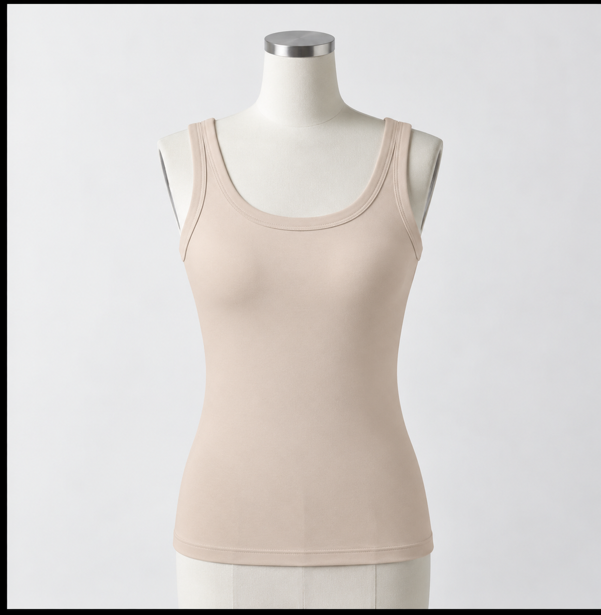 Maggie's Ribbed Cotton Built-in Bra Tank