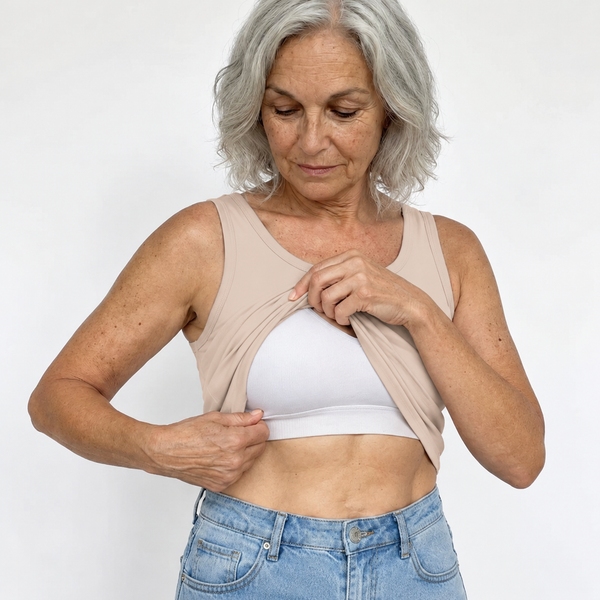Maggie's Ribbed Cotton Built-in Bra Tank