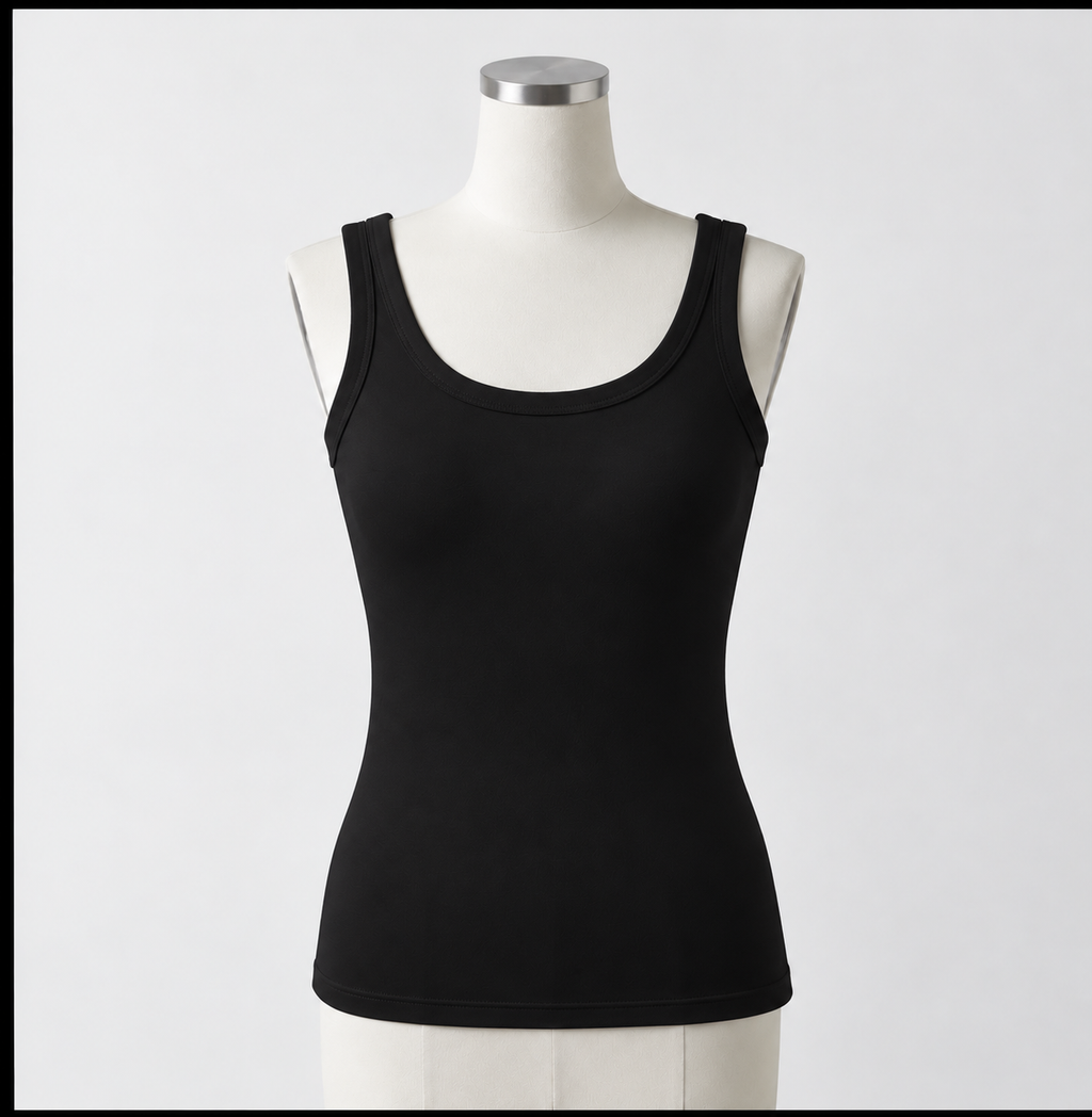 Maggie's Ribbed Cotton Built-in Bra Tank