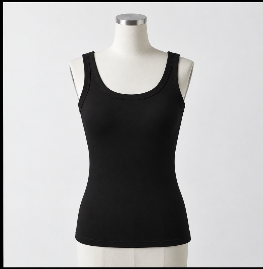 Maggie's Ribbed Cotton Built-in Bra Tank